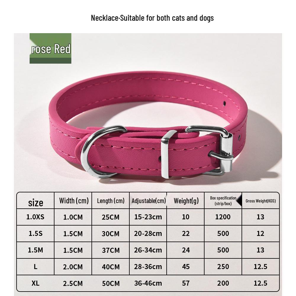 PU Leder Hundehalsband für kleine & mittelgroße Rassen - Stilvolles Katzen- & Hunde-Halsaccessoire für Spaziergänge im Freien