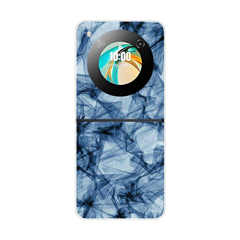 Etui na ZTE Nubia Flip NX724J Modne Malowane Przezroczyste Twarde PC Składane Na ZTE Libero Flip 5G A304ZT Przezroczyste Etui na Telefon Funda