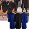 Graduation Cap Gown Solid Color Zipper Unisex Matte Loose-fitting Bachelor Cap Robe for Adult