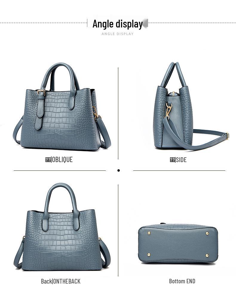 Crocodile Pattern Women's Handbag - 2025 New Large Capacity Tote for Commute & More