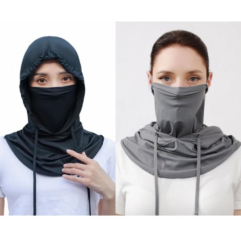 Pánská Dámská Anti-UV Maska na Obličej Kukla Ochrana proti Slunci Prodyšná Ledové Hedvábí Dlouhé Kryty Krku pro Venkovní Cyklistiku Motocykl Rybaření