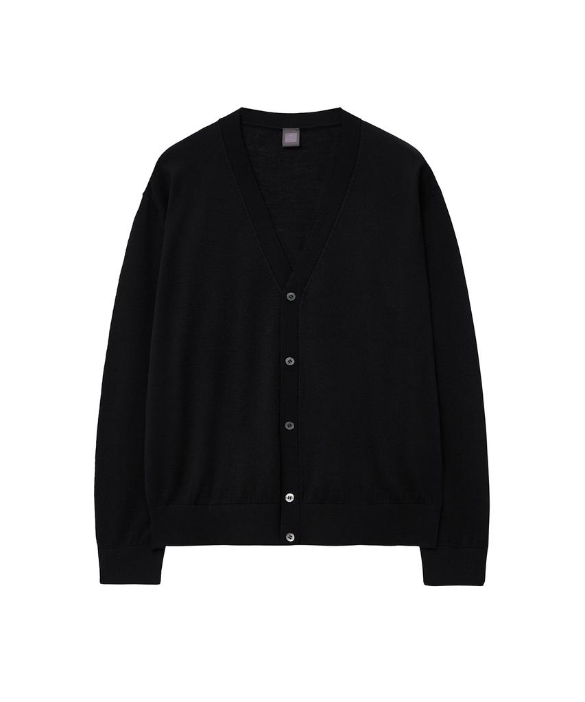 Iolo Royal V-Neck Cardigan_Black