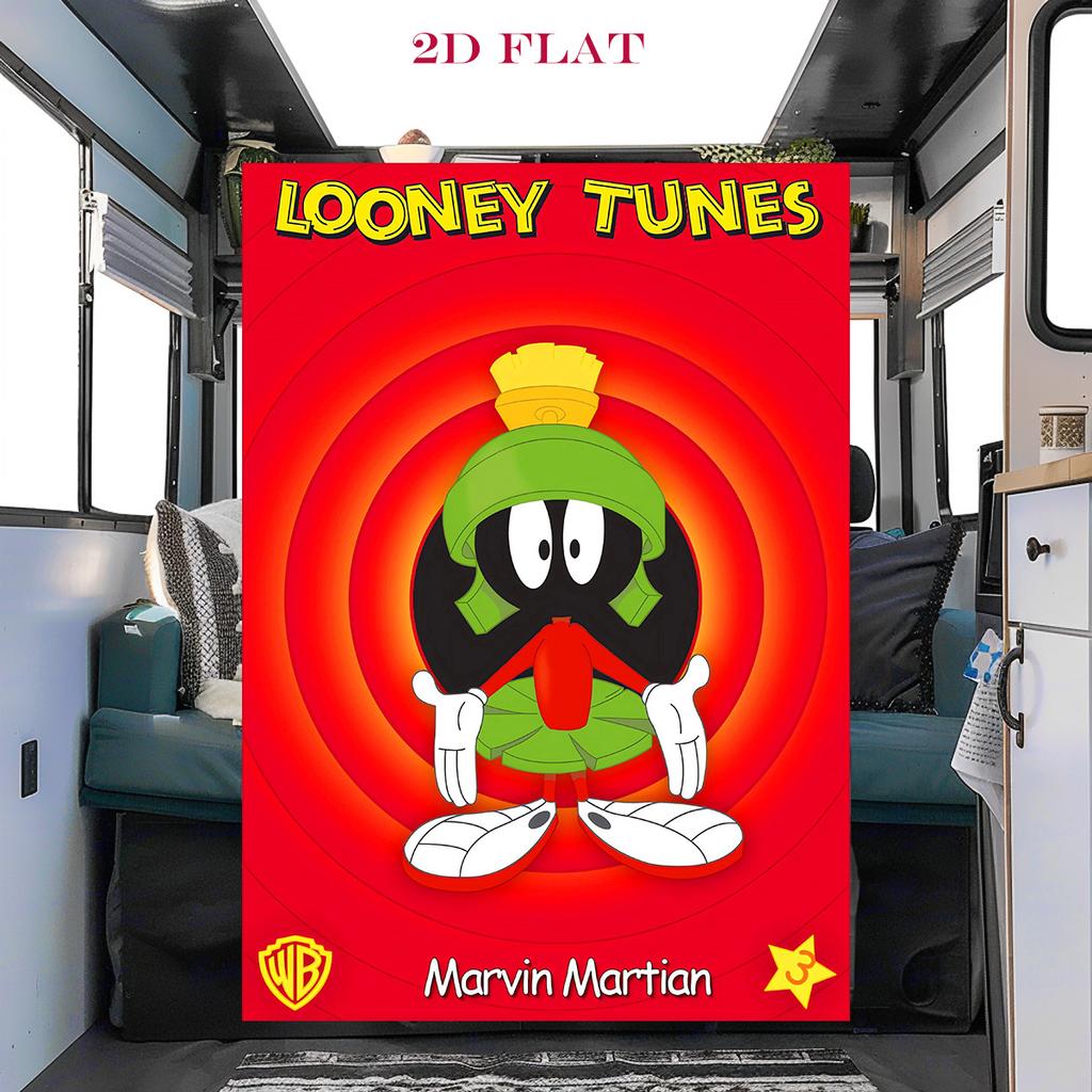 Martian Melodies: Looney Tunes Adventure blanket blanket Camping trip Digital printing Christmas gifts sheet