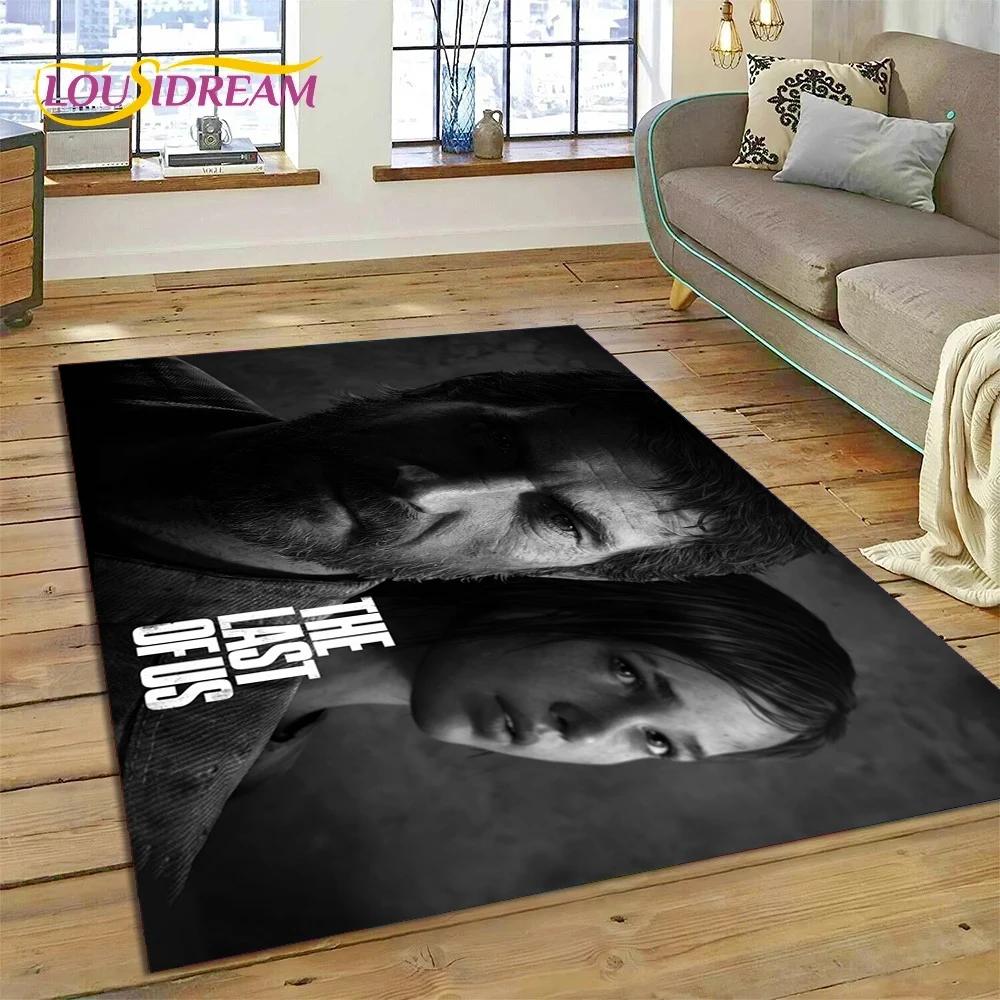 Tappeto Decorativo 3D The Last of Us Gioco Horror TV Joel Pedro per Soggiorno Camera da Letto Arredamento Casa, Decorazione Antiscivolo per Divano Zerbino Regali