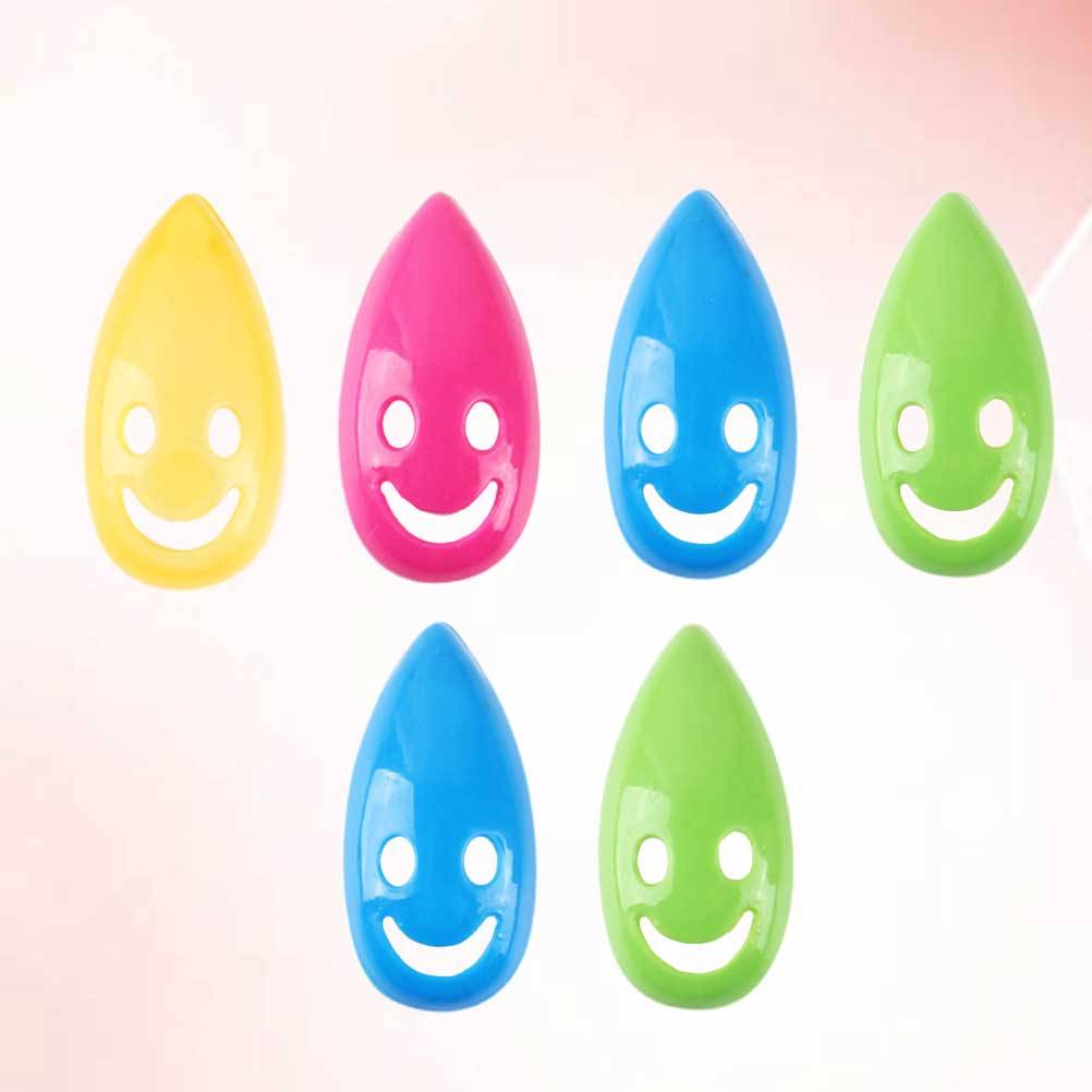 

Набор из 6 держателей для зубных щеток, мультяшный смайлик, настенная полка для хранения, присоска, устойчивый к выцветанию, декор для ванной комнаты