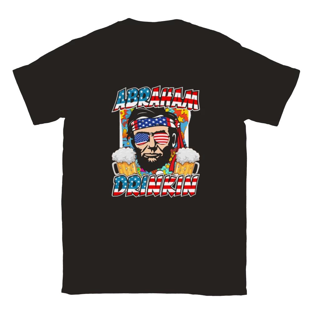Abraham Drinkin  Funny Patriotic 100% Cotton Unisex T-Shirt S