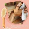 Body Brush Natural Boar Bristle Dry Skin Massage Body Brush Bamboo Wet Back Shower Brushes for Exfoliation