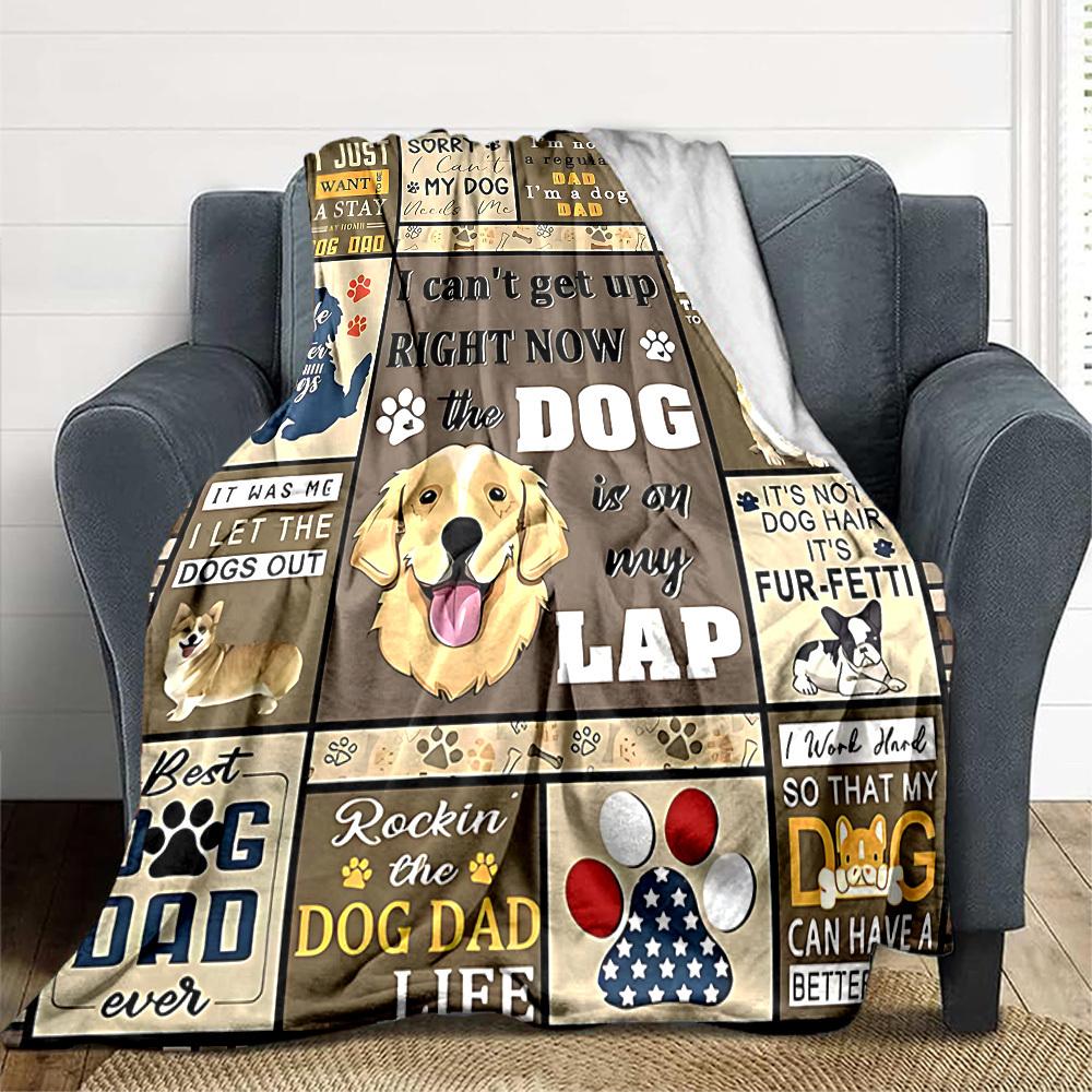1pc Pet Lover Gifts Blanket, Lightweight Flannel Throw For Sofa, Bed, Travel, Camping, Livingroom, Office, Couch, Chair