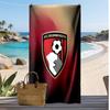 Bournemouth Fußball Druck Strandtuch, Großes Weiches Schnelltrocknendes Handtuch für Strand Camping Schwimmen