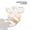 Summer Cavation Oil Dripping White Pearl Flower Ring Exaggerated Jewelry Gift Geometric Adjustable Metallic Starfish Rings for Women