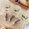 Vintage Cattail Fan Chinese Style Handheld Fan Home Decor Crafts Woven Fan  Wedding Party