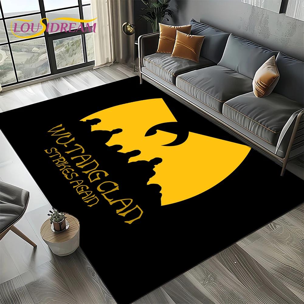3D Wu T-TANG Clans Hip Hop Sign Rap Carpet Rug for Bedroom Living Room Home Sofa Decoration,Children Play Large Decor Floor Mat