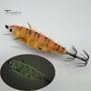 7.5CM/6G Bionic Shrimp Lure with Squid Hook Glow-in-the-dark Realistic Artificial Bait Saltwater Freshwater Bass Walleye Trout Fishing Accessories