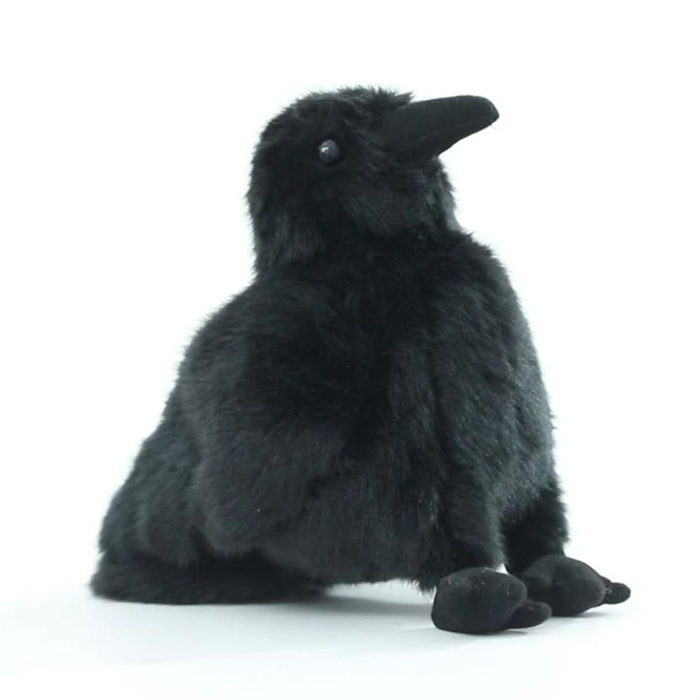 Interesting Crow Plush Toy Soft Plushie Funny Animal Plush Doll Black Crow Doll  Kids Toy