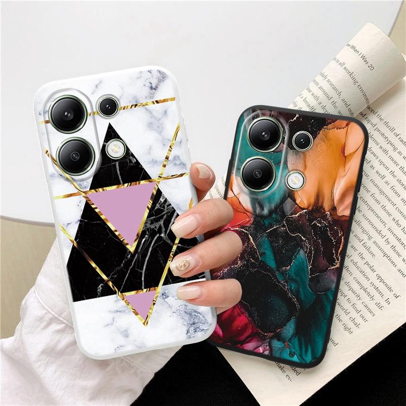 

Роскошный Мраморный Узор Мягкий Силиконовый Чехол Для Xiaomi Redmi Note 13 Pro 14 Samsung A55 S24 iPhone Huawei Honor Realme Camera Защитный Противоударный Чехол Samsung Galaxy S9 Plus