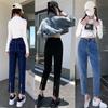Dimanaf 2025 Spring Women Blue Jeans Pants Female Elastic Basic High Waist Trousers Long Pants