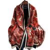 Mori Girl Wind Small Daisy Print Imitation Cashmere Scarf Winter Comfortable Warm Shawl