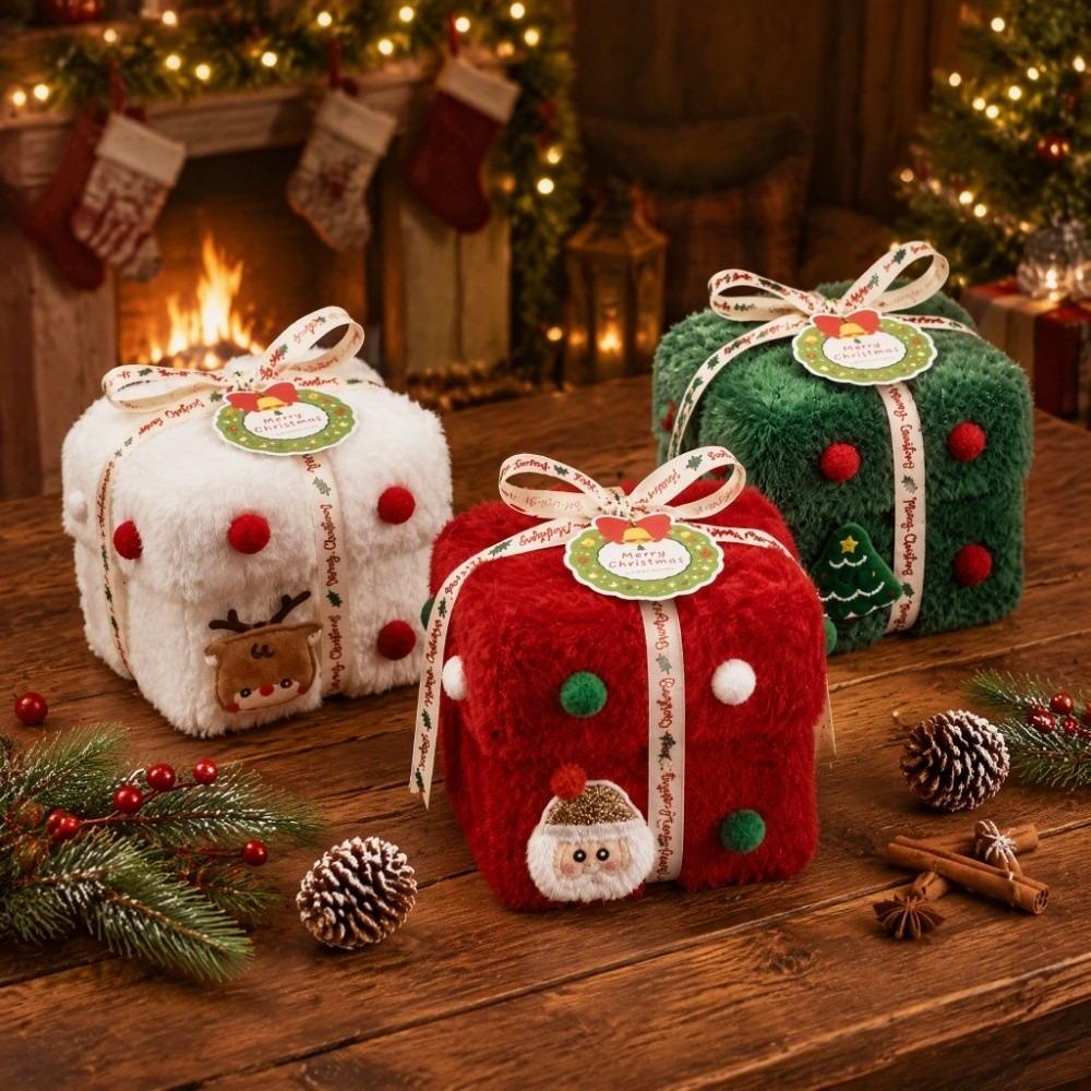 Velvet Gift Box Christmas Eve Gift Box Thick Velvet Fabric Empty Box Christmas