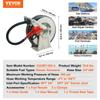 Fuel Hose Reel, 3/4" x 66', Extra Long Retractable Diesel Hose Reel, Heavy-Duty Carbon Steel Construction with Automatic Fuel Nozzle, NBR Rubber Hose