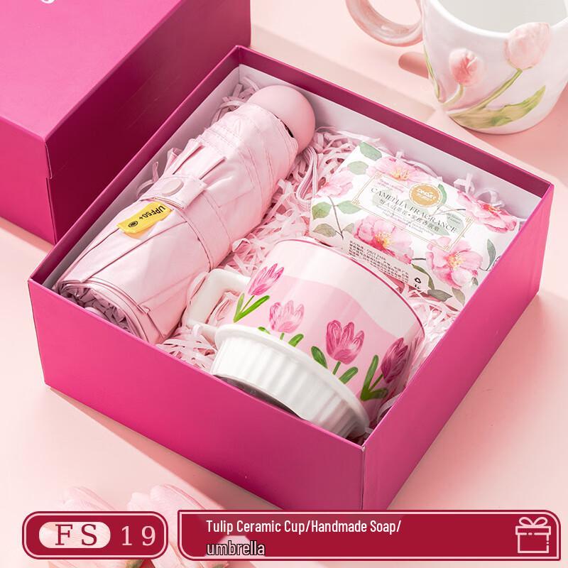 

International Women s Day Tulip Ceramic Cup Gift Set