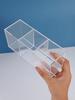 Transparent Makeup Brush Organizer, Acrylic Makeup Brush Organizer with 3 Slots, Pencil Holder for Desk, Desk Organizer