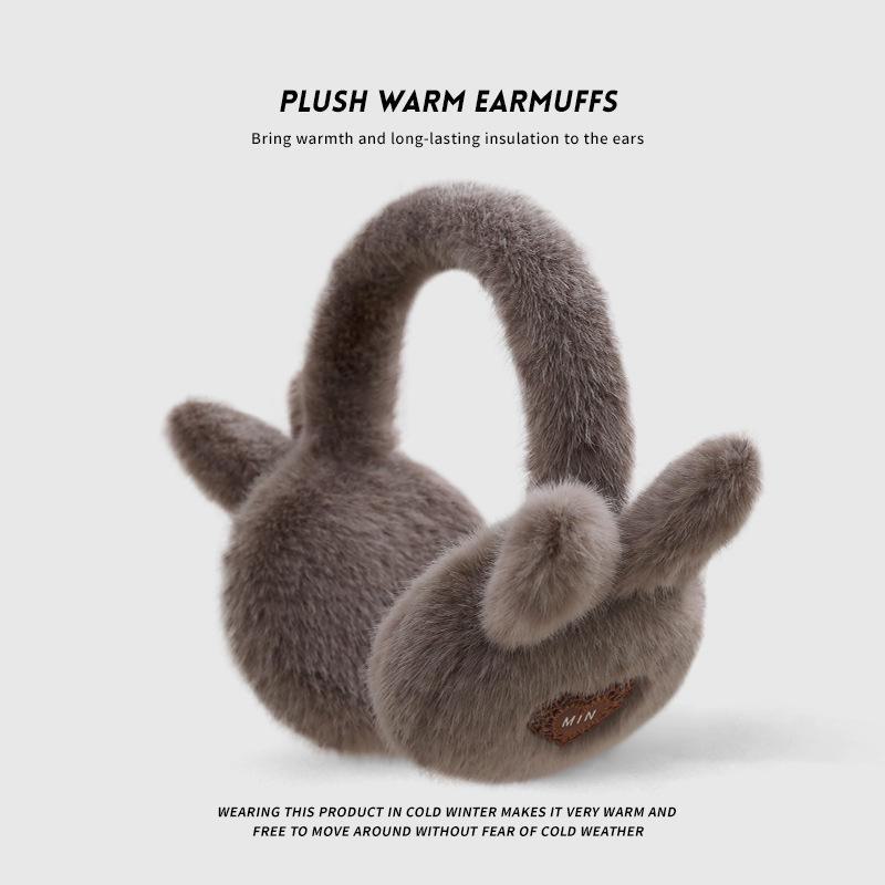 

Жіночі 2023 Мультяшні Навушники з Ведмедиками - Милі, Теплі Зимові Захист для Вух heart rabbit ears коричневий