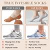 Men Vertical Stripe Ice Silk No Show Socks, Arbitrary Cut Non Slip Silicone Invisible Low Cut Cotton Sole Breathable Liner Socks