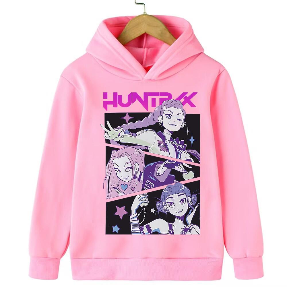 Anime Cartoon Printed Children's Hoodie Fashionable Casual Warm Comfortable Daily Girl Hoodie