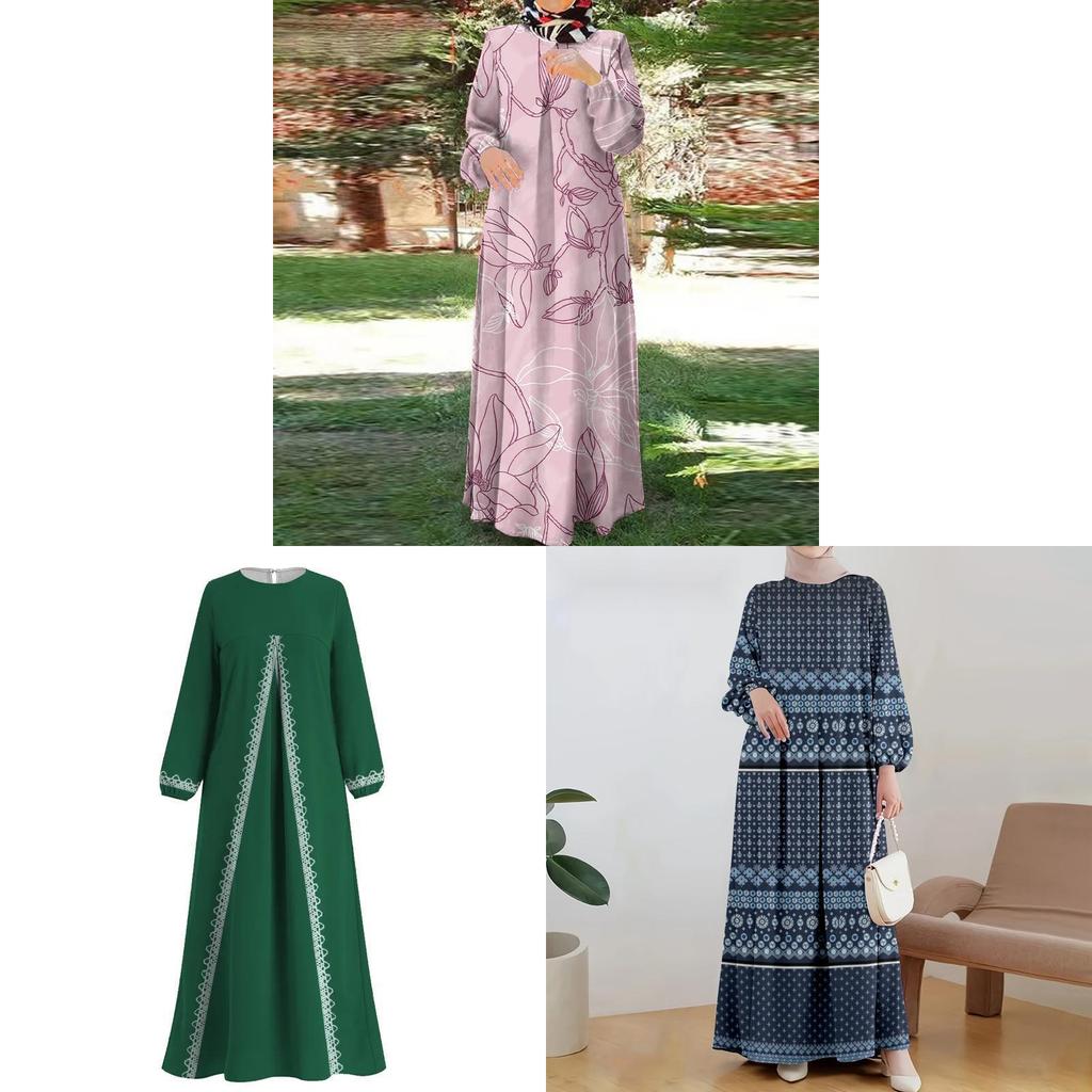 Maxikleid im Ethno-Stil mit Printmuster für Partys und Freizeit