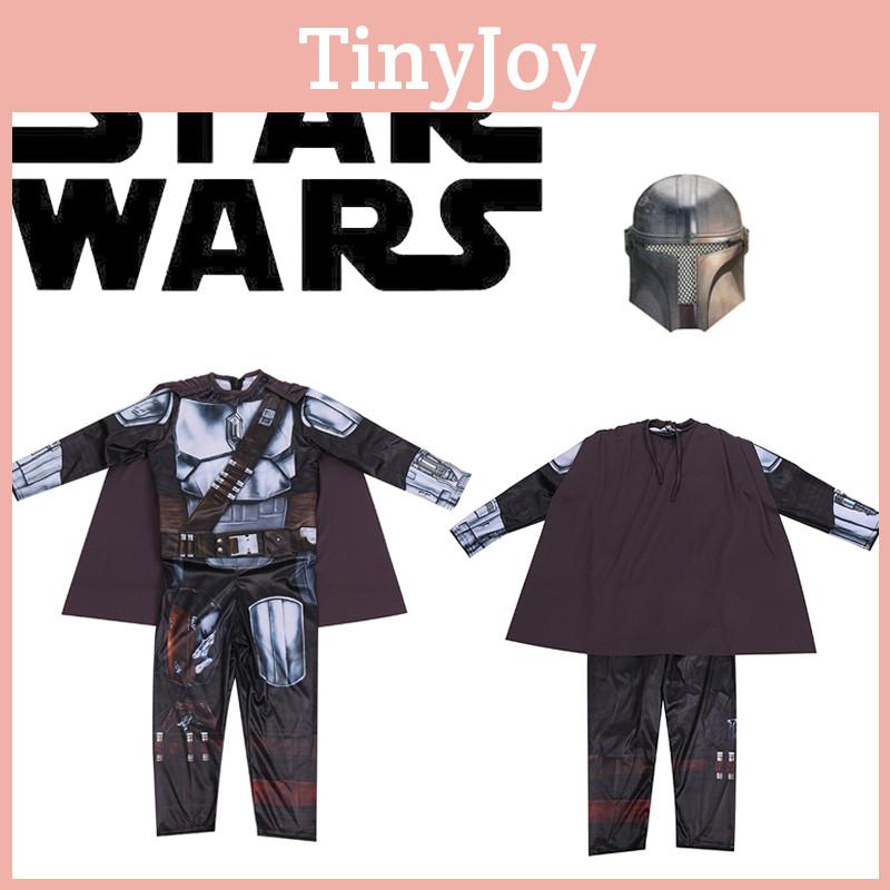 Star Wars Mandalorianer Halloween Kostümset für Jungen; Overall, Maske und Umhang inklusive!