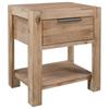 Day and Night - Day and Night Bedside Table with Drawer Solid Acacia Wood 40x30x48 Cm