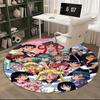 1 Stück Sailor Moon Anime Runder Teppich Bürostuhlmatte, Rutschfeste Matte für Heimdekoration, Saisonales Geschenk, Geeignet für Büro, Wohnzimmer
