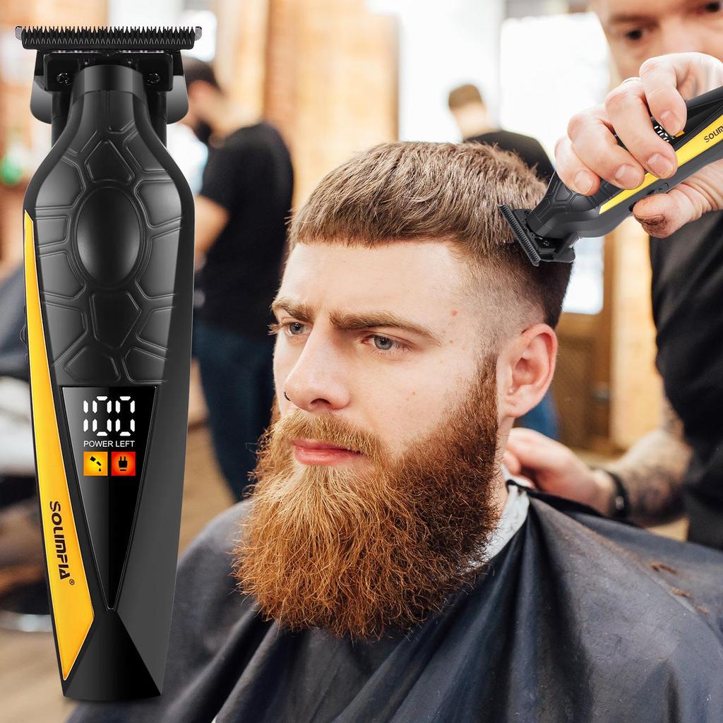 Solimpia Barber Haarschneider Professionelle Haarschneidemaschine Wiederaufladbarer Elektrischer Bartschneider Rasierer Nass und Trocken Haarschnitt