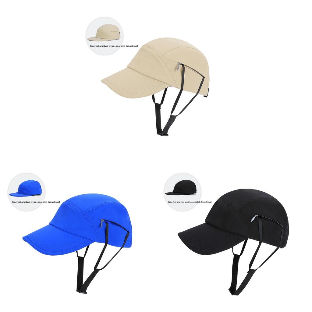 Summer Sun Protection Baseball Cap With Adjustable Chin Strap For Outdoor Cycling And Surfing