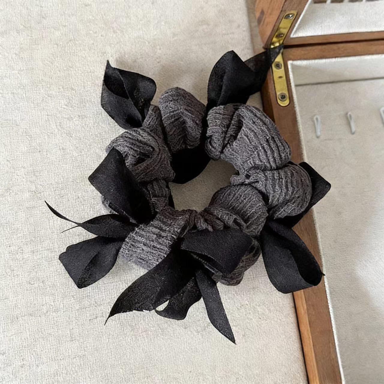 Dongdaemun Woven Bow Hair Tie - Volumizing Bun & Ponytail Accessory for Women