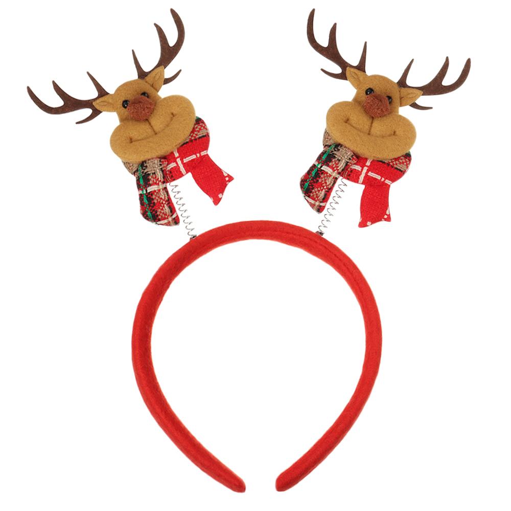 Masquerade Antlers Santa Claus Hair Accessories Christmas Decorations Reindeer Headwear Xmas Hairband Christmas Headbands