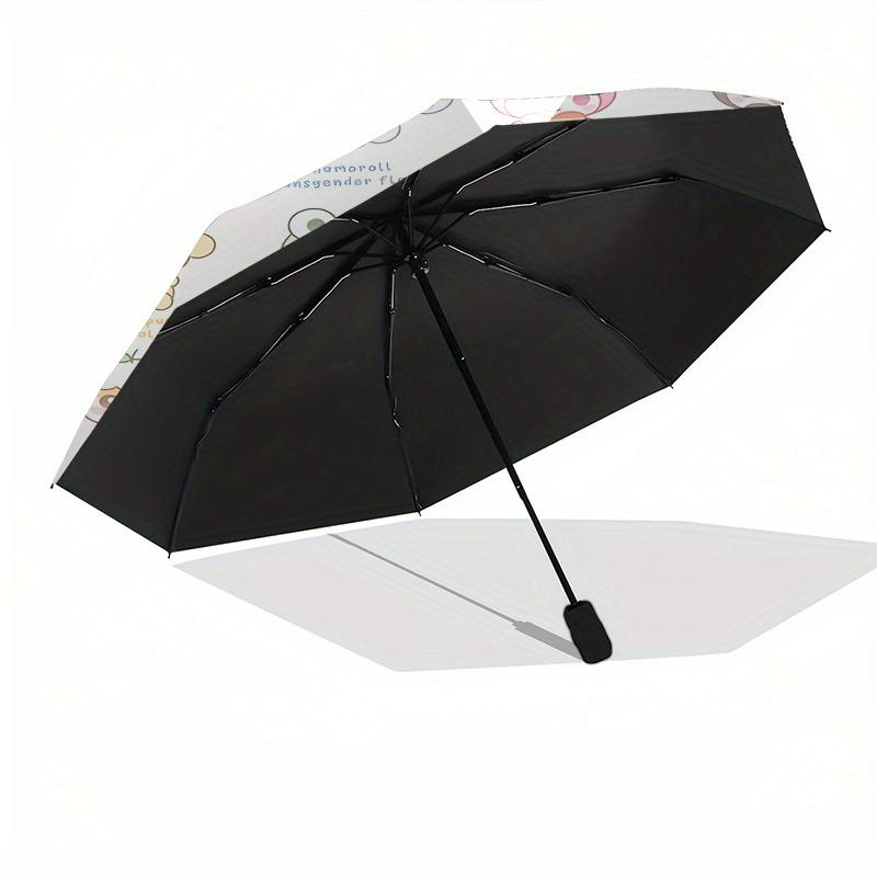 Sanrio Automatic Opening and Closing Parasol Compact Travel umbrella with 8 Ribs for Women and Men Ideal Birthday/Christmas Gift, Outdoor Ac