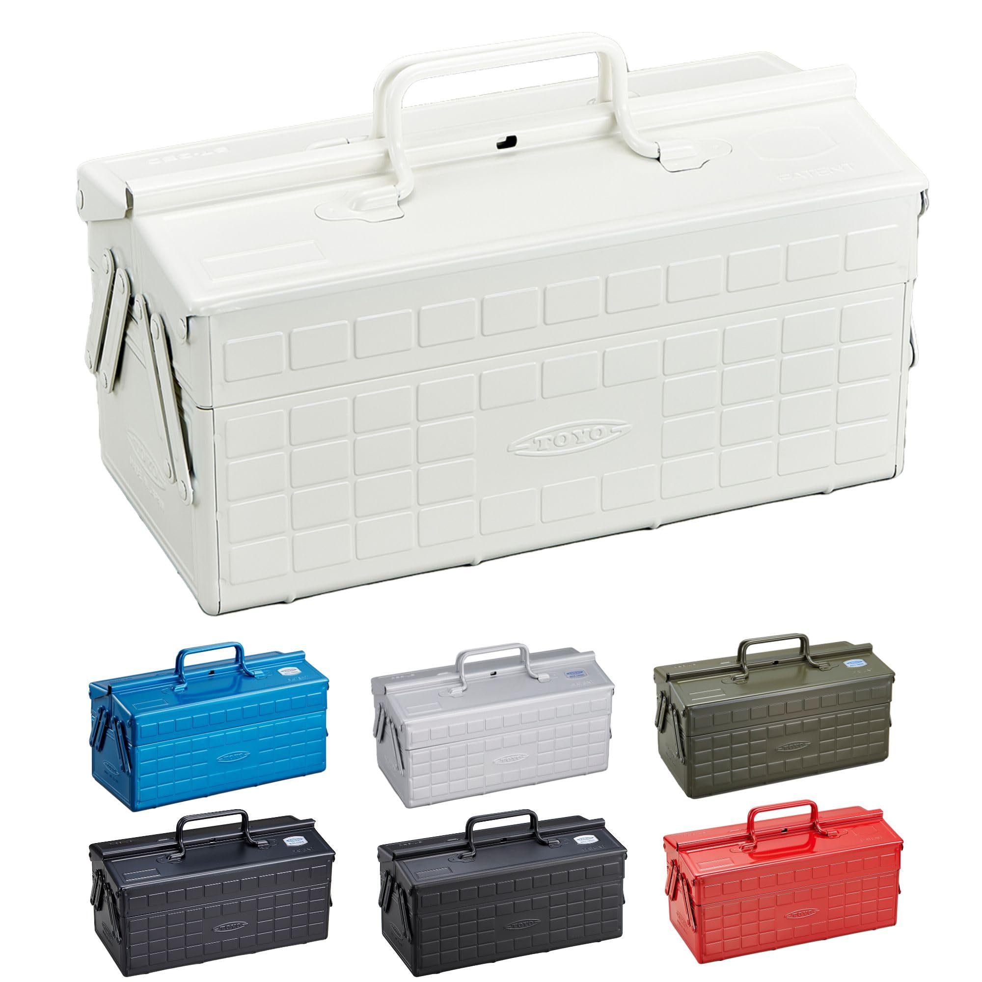 

Toyo Steel (TOYO) 2-Tier Steel Tool Box ST-350 White [Approx. 35cm Wide x 16cm Deep x 21cm High] Made in Japan Tool Box Storage Box