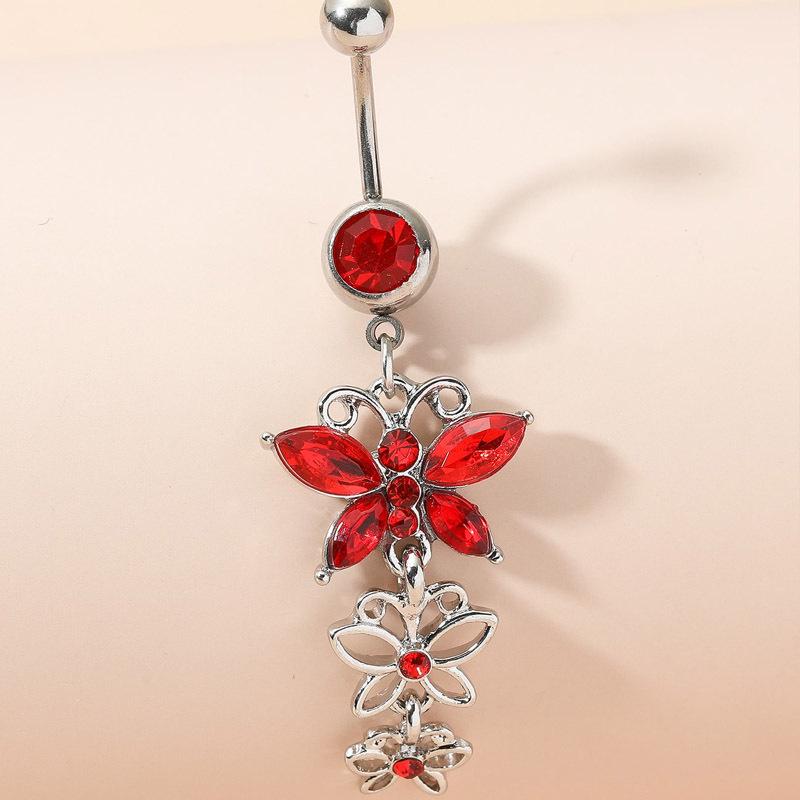 Multi-Color Butterfly Belly Button Ring - Personalized Fashion Piercing Jewelry