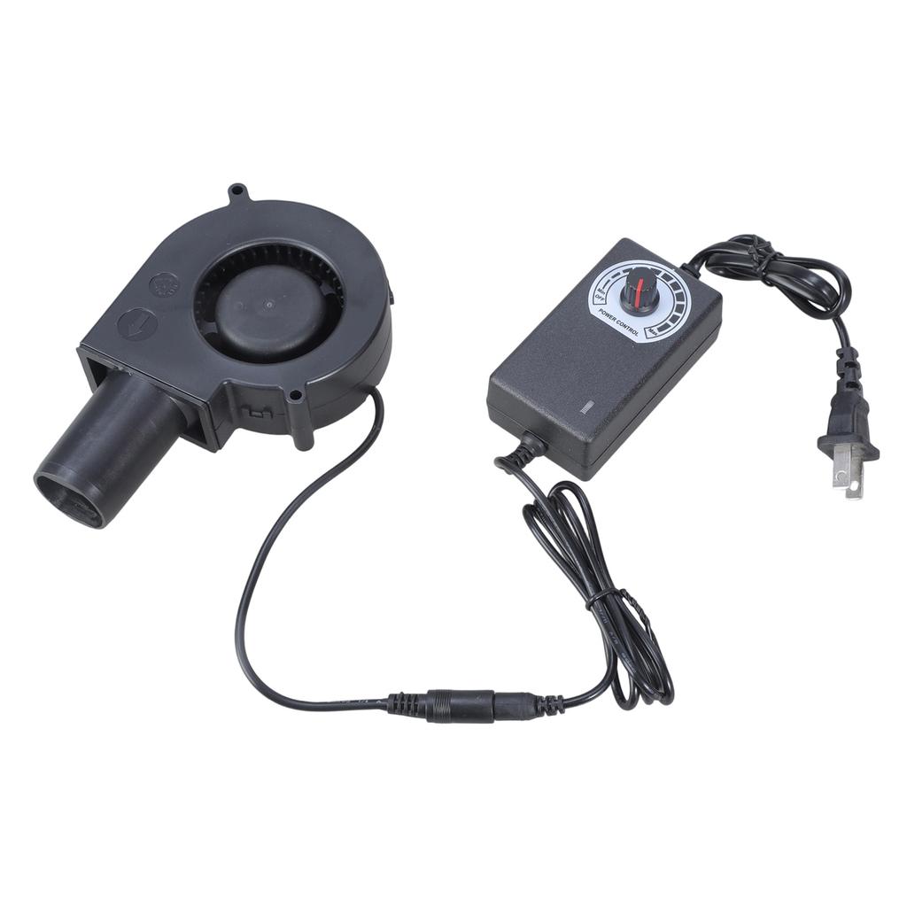 12V Centrifugal Blower Fan With Air Duct And Adjustable Speed Controller For Outdoor BBQ Fire Ventilation