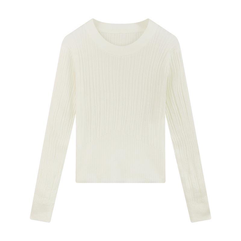 

Вязаный свитер с низким вырезом в корейском стиле: Элегантный женский базовый слой для осени/зимы 2023 One Size (suitable for 80-120 jin)