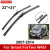2KS Stěrač do auta pro Smart ForTwo W451 2007-2014 23" + 21" Přední stěrače Kartáčky Lišta Příslušenství 2007 2008 2009 2010 2011 2012 2013 2014