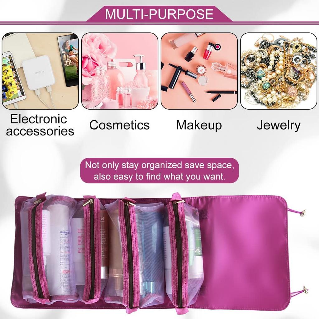 4in1 Cosmetics Storage Bag Makeup Storage Organizers Large Capacity Outdoor Travel Storage Bag Travel Storage Organization