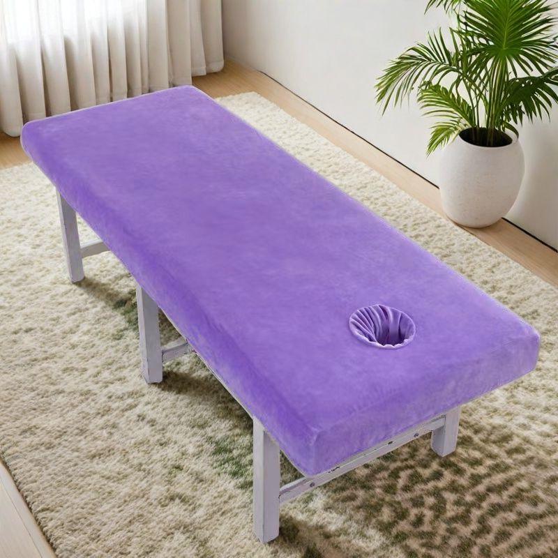 Kristall-Samt Spannbettbezug mit Loch für Massage-Therapie-Kliniken