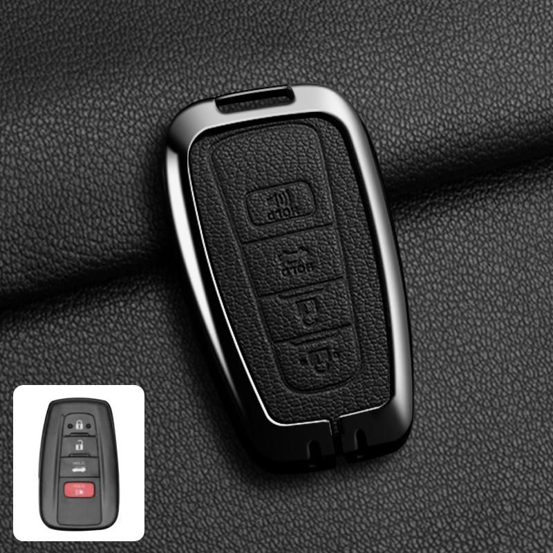 Car Key Case Cover Protector Shell Bag for Toyota Camry Avalon C-HR Prius Corolla GT86 Highlander RAV4 4Runner Prado 2018-2024