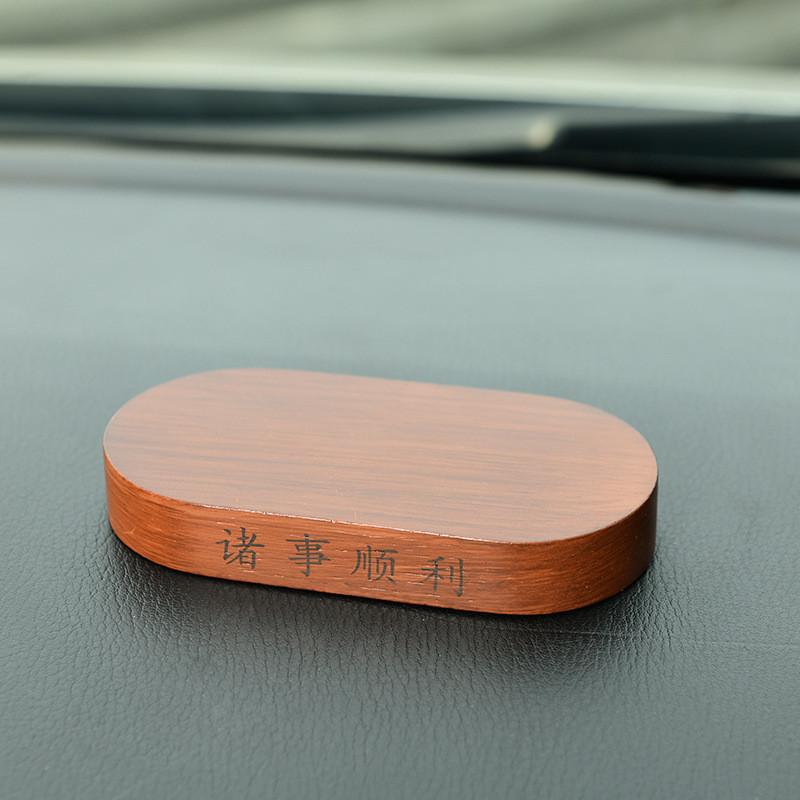 

Resin Car Dashboard Ornament With Wooden Oval Base For Modern Decor Style C
