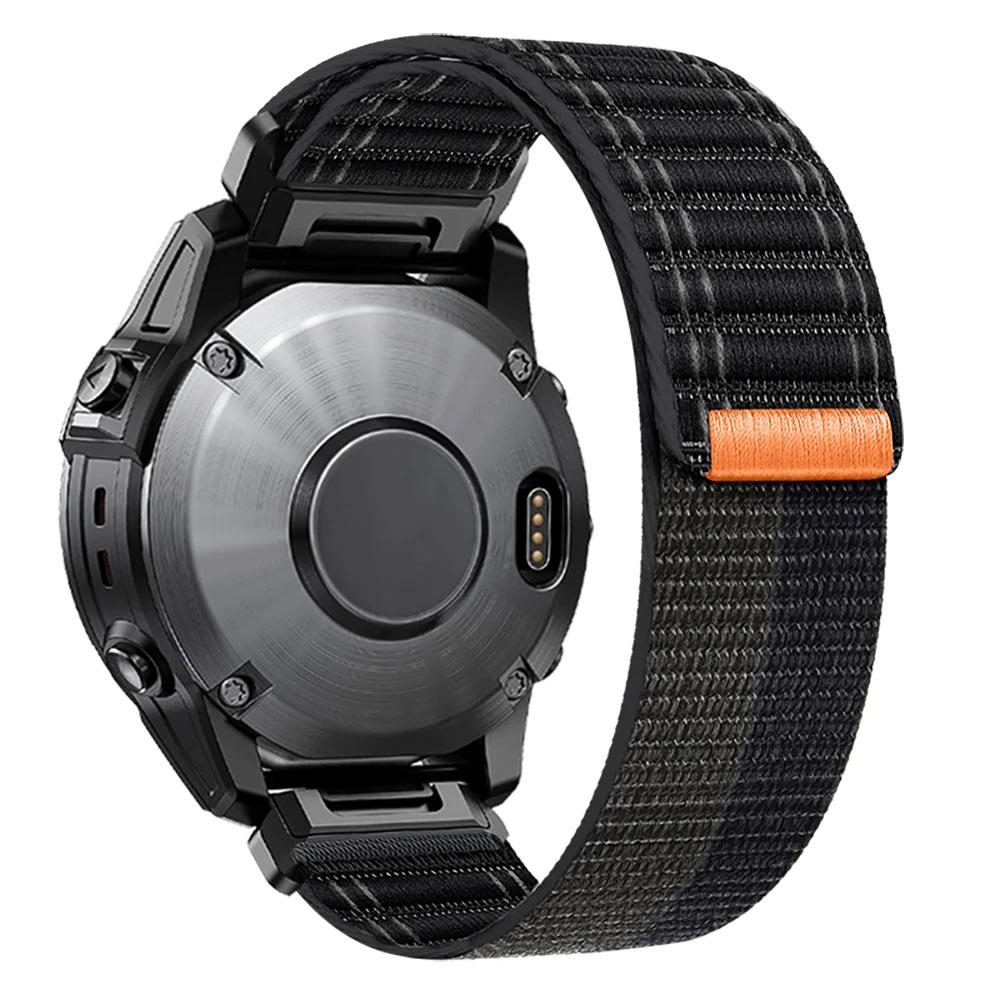 QuickFit 22mm 26mm Sports Nylon Loop Strap For Garmin Fenix 8 E 7 7X 6 6X 5X Plus/Epix Pro Gen 2 47mm 51mm/Enduro 3 2 Watchband