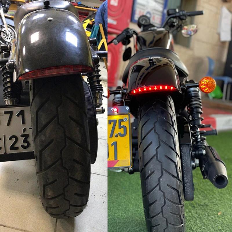 Motorcycle Fender Edge LED Light Brake Light Taillight Red Stop Running Light For Harley Sportster Iron 883 1200 Dyna Xl8