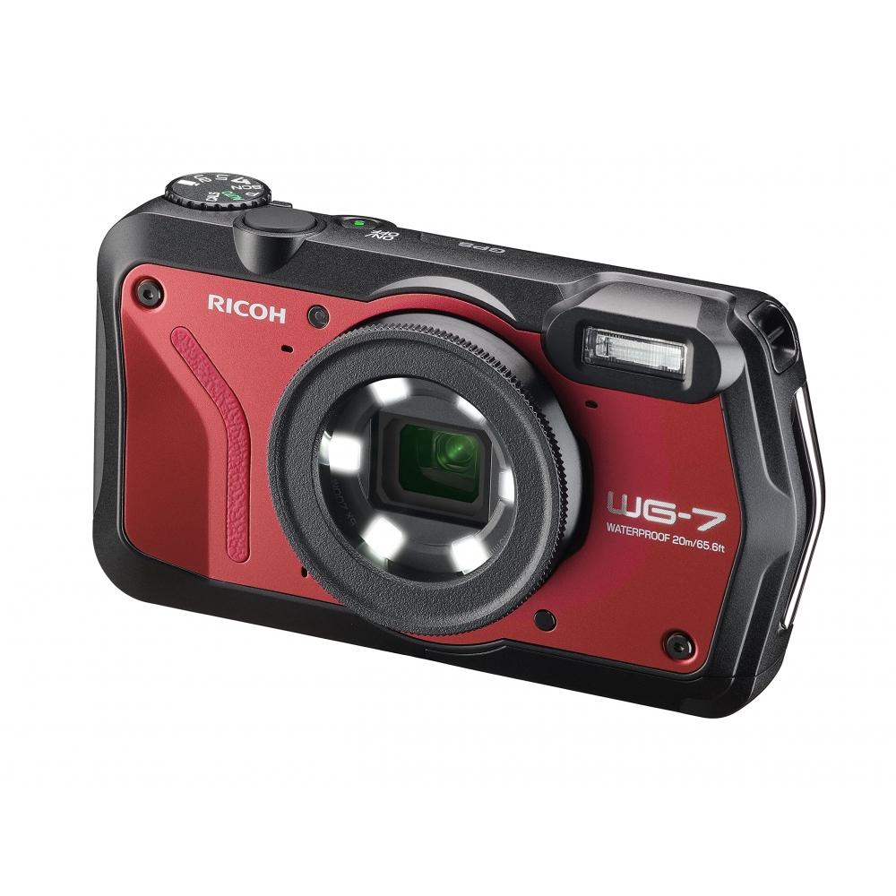 Ricoh WG-7 Red Authentic Outdoor Camera [Authentic 20m Waterproof] 20 Million Pixels [Wide Angle 28mm, 5x Optical Zoom] [Equipped with 6 Multi-functio