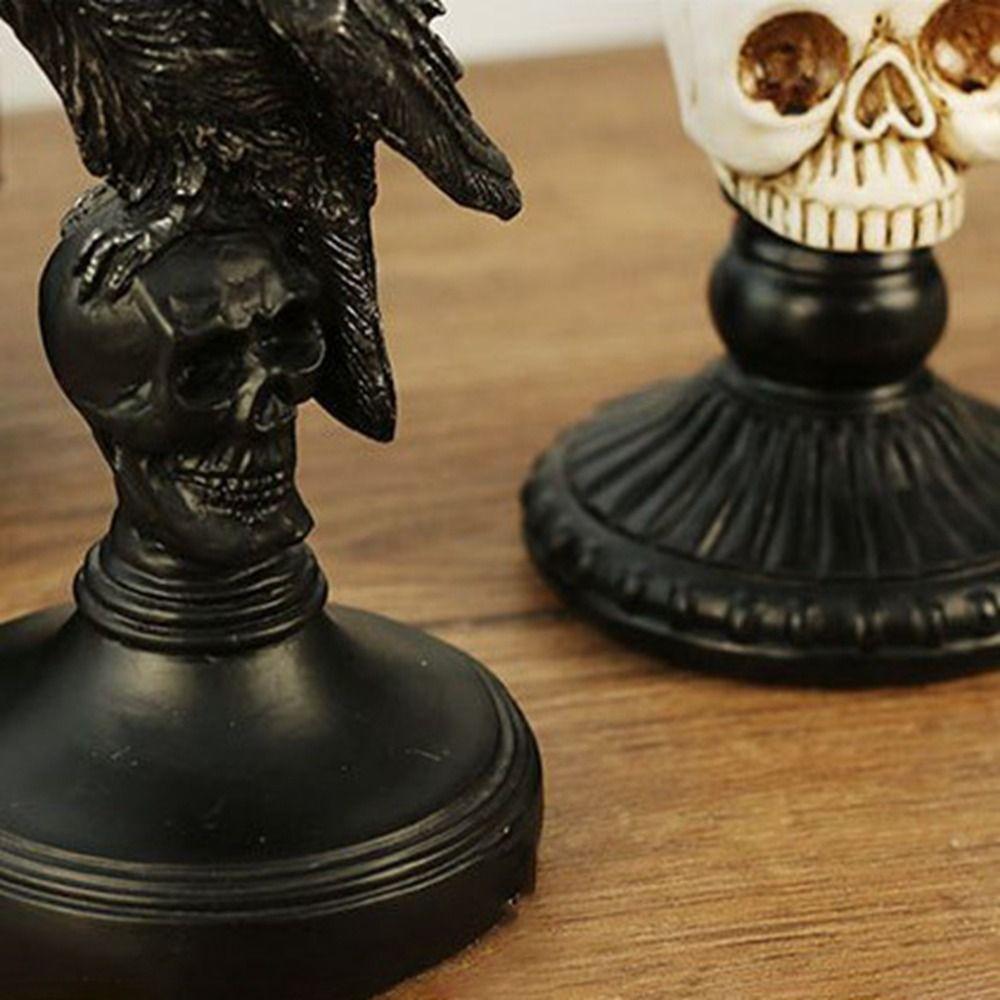 Scary Crow Candle Tray Resin Craft Resin Desktop Ornaments  Halloween Decor